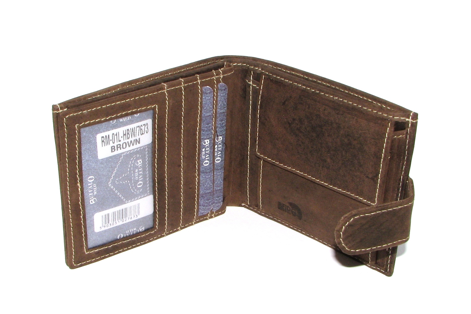 Кошелек мужской Buffalo Wild RM-01L-HBW BROWN Кошелек мужской Buffalo Wild RM-01L-HBW BROWN
